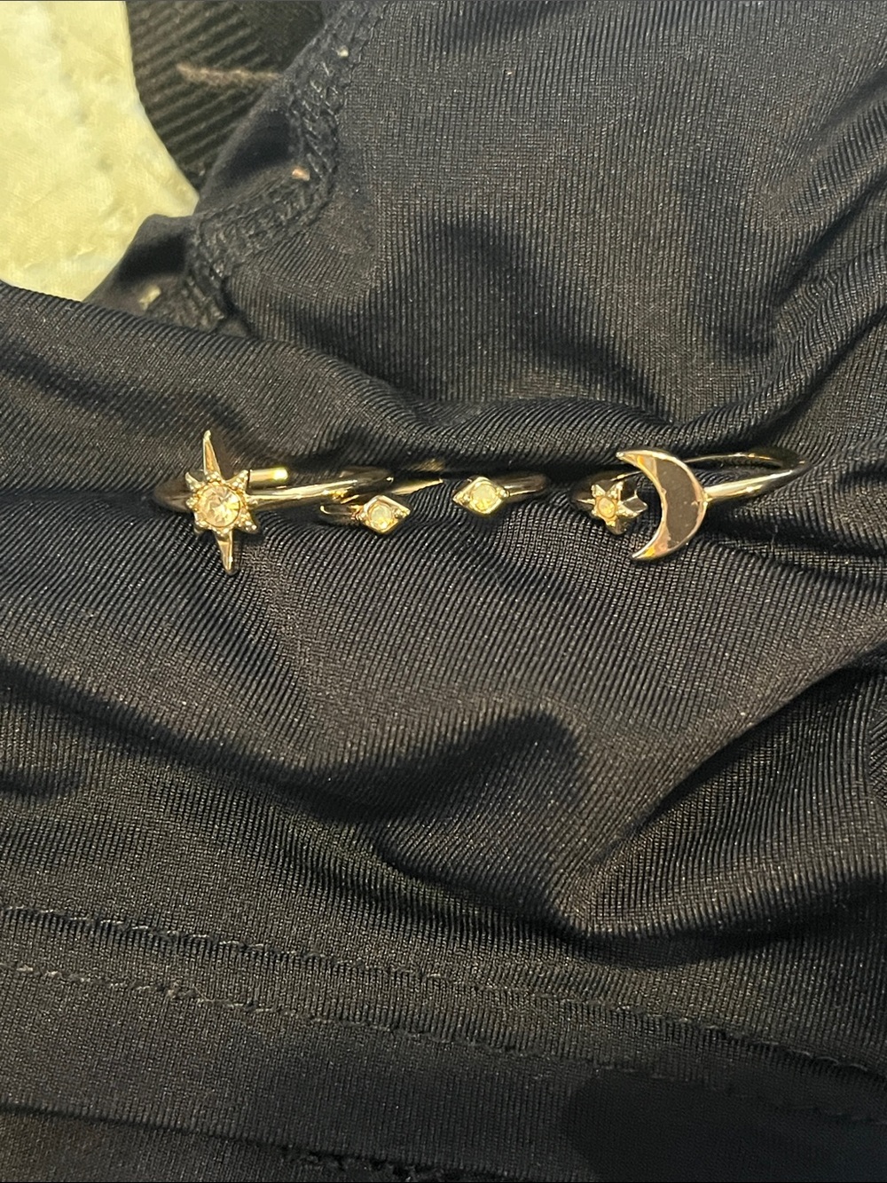 Celestial adjustable, stackable ring set. - Picture 3 of 4